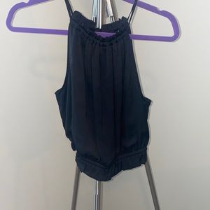 Silk high neck crop top